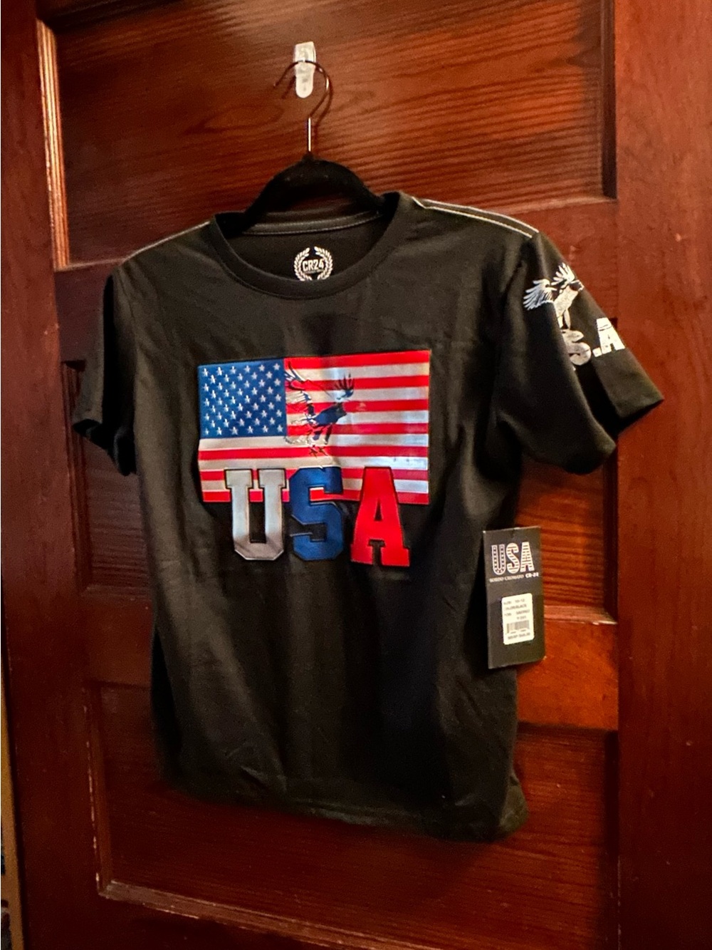 CR-24 USA Black Graphic T-Shirt – Size 10/12 – NWT